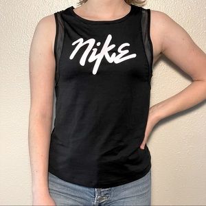 Nike | Black Nike Logo Tank Top w/ Mesh Back